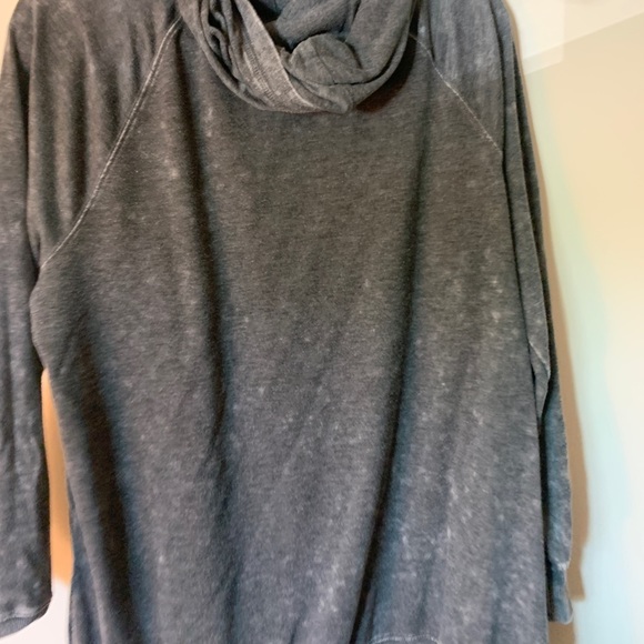 Torrid Size 00 French Terry Button Tunic Hoodie Gray - Picture 7 of 9